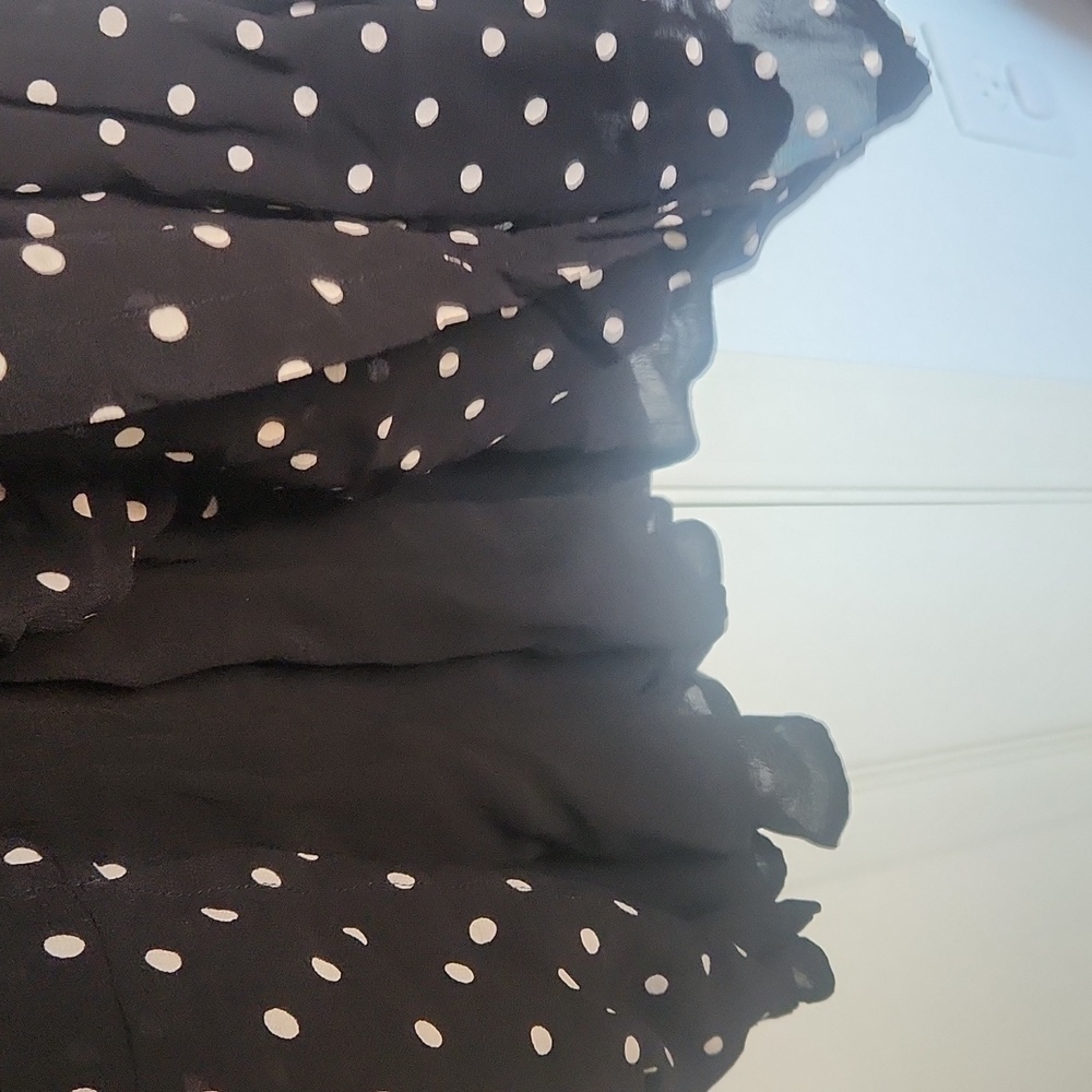 Ganni Monette Georgette Dress in Black Polkadot Size 36/ US4 - Picture 8 of 10